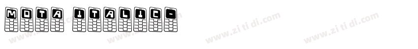 mota italic字体转换